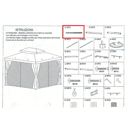 palo (a)x gazebo adventure magnum 3,6x4,8 cod:ferx.602755