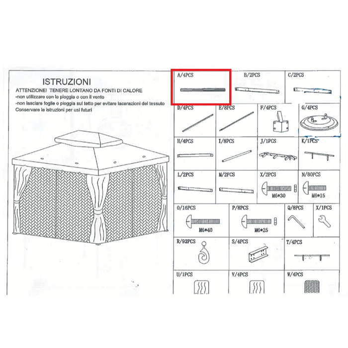 palo (a)x gazebo adventure magnum 3,6x4,8 cod:ferx.602755