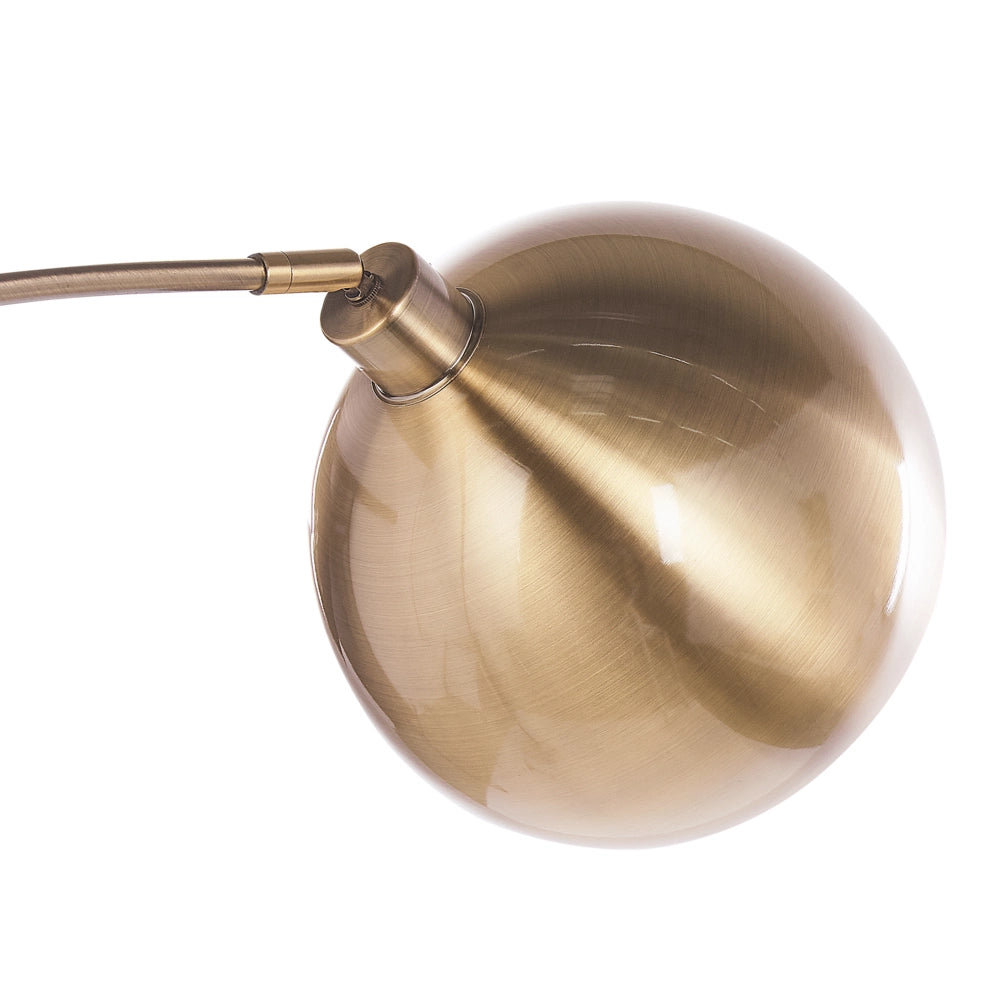 Lampada da Terra Ottone Colore Metallo 210 cm Paralume Orientabile Industriale