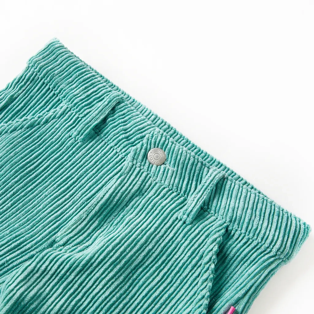 Pantaloni per Bambini in Velluto a Coste Verde Menta 128 CFW9364961
