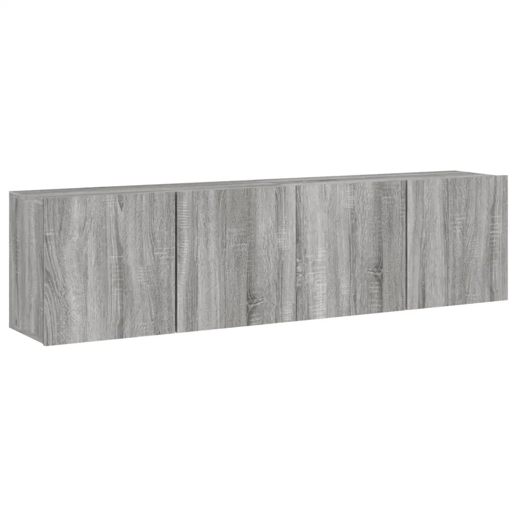 Mobili TV a Parete 2pz-Set di 2 Credenza per TV sospesa Grigio Sonoma 80x30x41 cm
