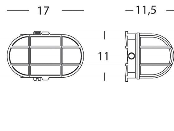 Applique E27 linea alone bianco