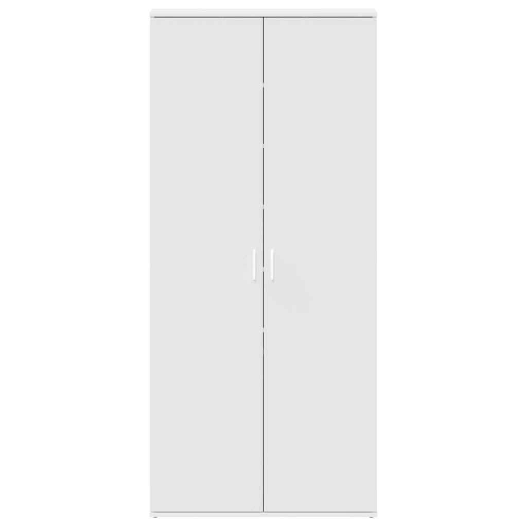 Armadio per Scarpe Bianco 80x39x180 cm Legno Ingegnerizzato