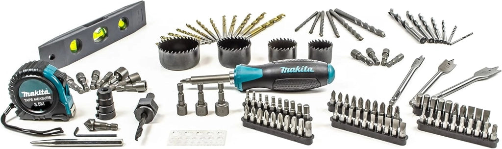 Makita P-90370 - Set di accessori per trapano e punte Pro, 120 pezzi, colore: Verde