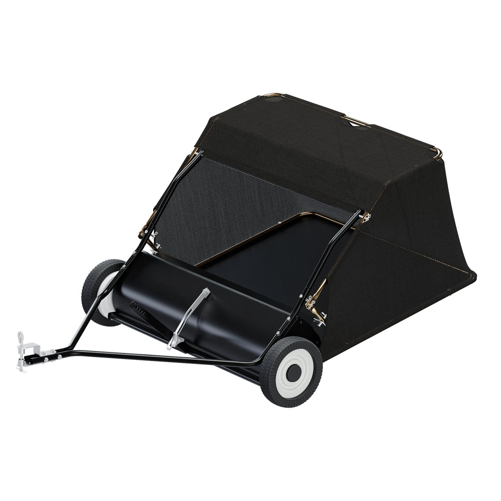 Spazzatrice trainata da prato per trattorini 105cm di larghezza Ruote in gomma da 266x60mm