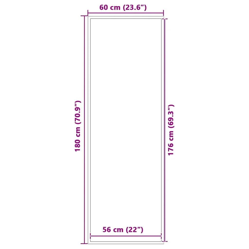 Zerbino moderno antiscivolo 60 x 180 cm assorbente per sporco e umidità zerbino d'ingresso in PP grigio 02_0058183