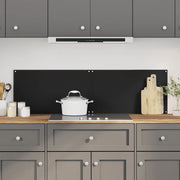 Paraschizzi per Cucina 2 pz-Set di 2 Protezione parete cucina Neri 70x60 cm in Vetro Temperato