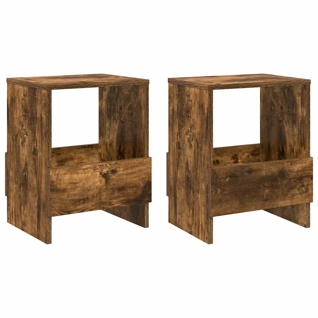 Scaffale per riviste 2 pcs Rovere fumé 35 x 30 x 45 cm 890977