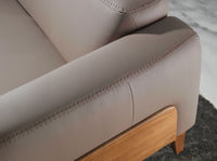 Divano a 2 posti in pelle visone