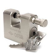 Lucchetto Rettangolare in Acciaio con Chiave Lim Cisa 84 mm