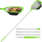 Skimmer per Piscine con setola fine e lunga asta in alluminio - skimmer profondo per piscina, bagno idromassaggio, laghetto, vasca idromassaggio - colore verde