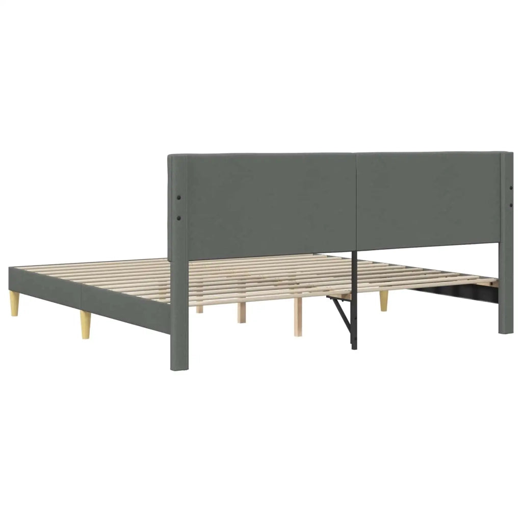 Struttura del letto Grigio Scuro 180 x 200 cm Tessuto 3414685