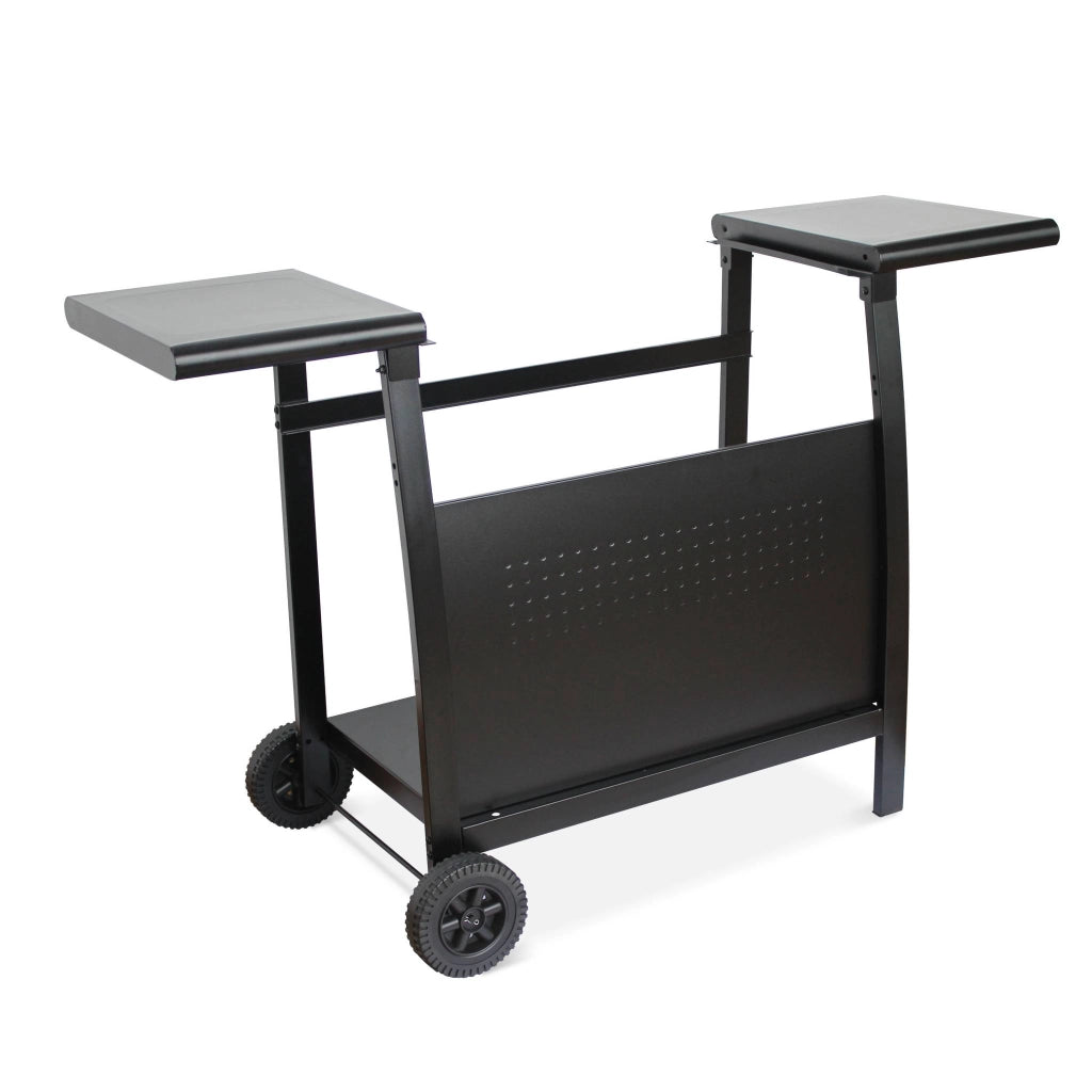Carrello piastra 3 bruciatori acciaio, nero