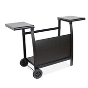 Carrello piastra 3 bruciatori acciaio, nero