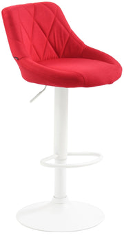 Sgabello bar LAZIO in tessuto rosso,bianco