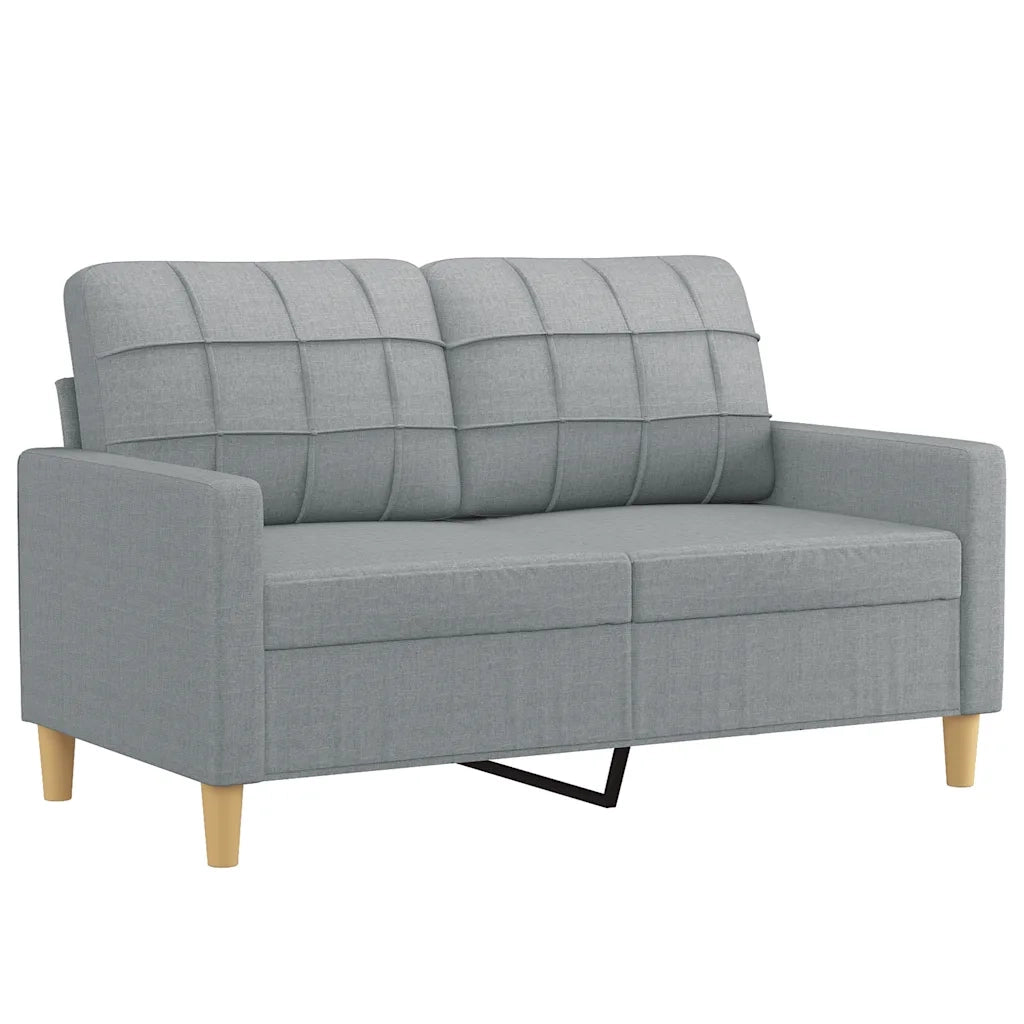Divano a 2 Posti-Sofa 2 Posti Grigio Chiaro 120 cm in Tessuto 629019