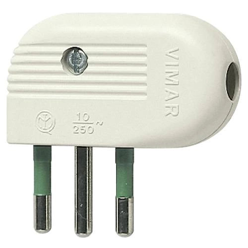 SPINA 2P+T 10A 90° BIANCO