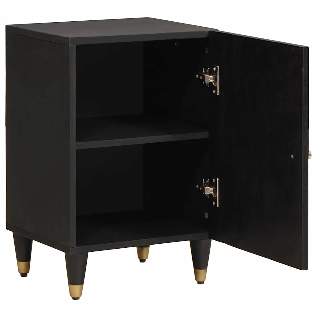 Mobile da Bagno Nero 38 x 33 x 58 cm Legno di mango massello 4018829