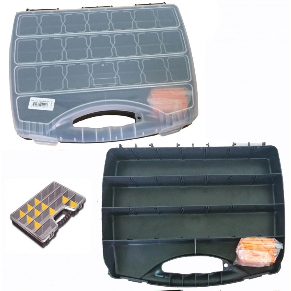 Trade Shop - Organizer 48cm Cassetta Attrezzi Porta Minuteria Minuterie 26 Vaschette -