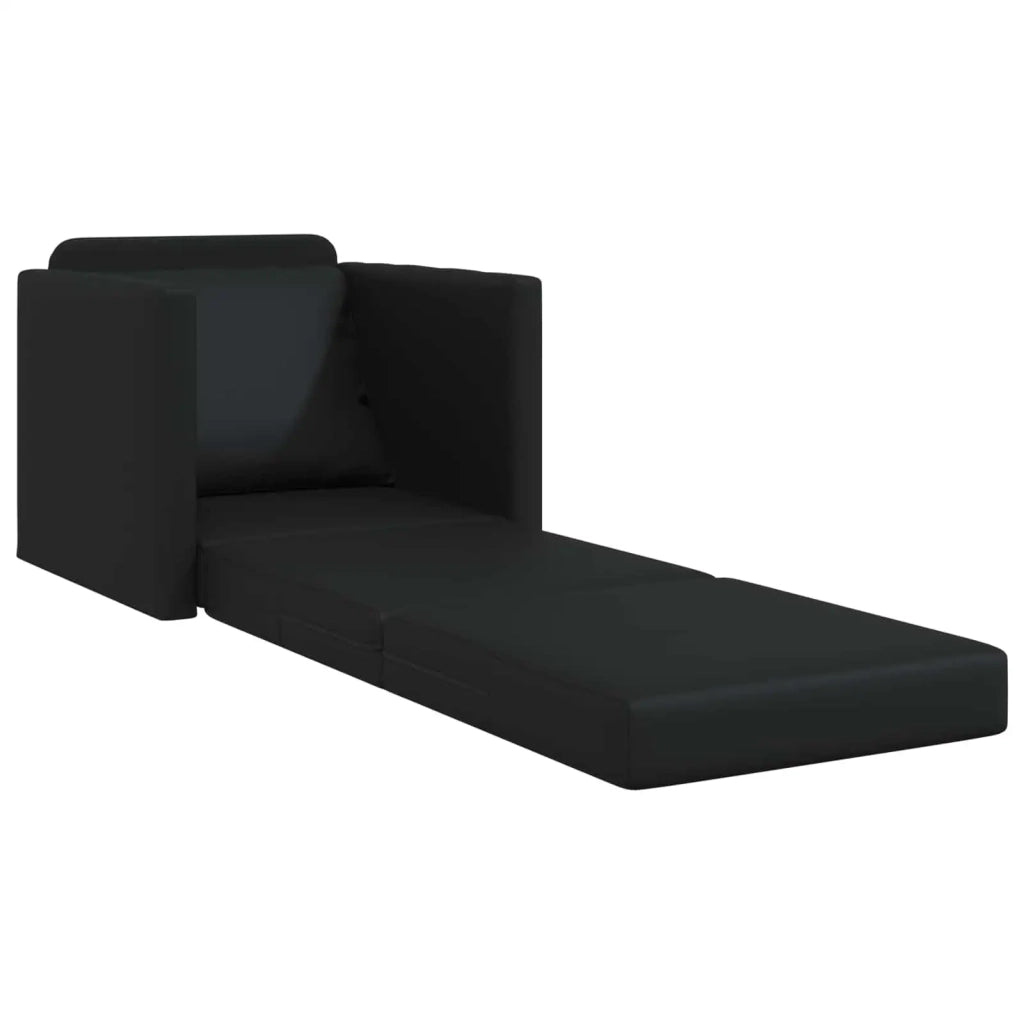 Divano letto 60cm Nero Pelle Artificiale 4106635
