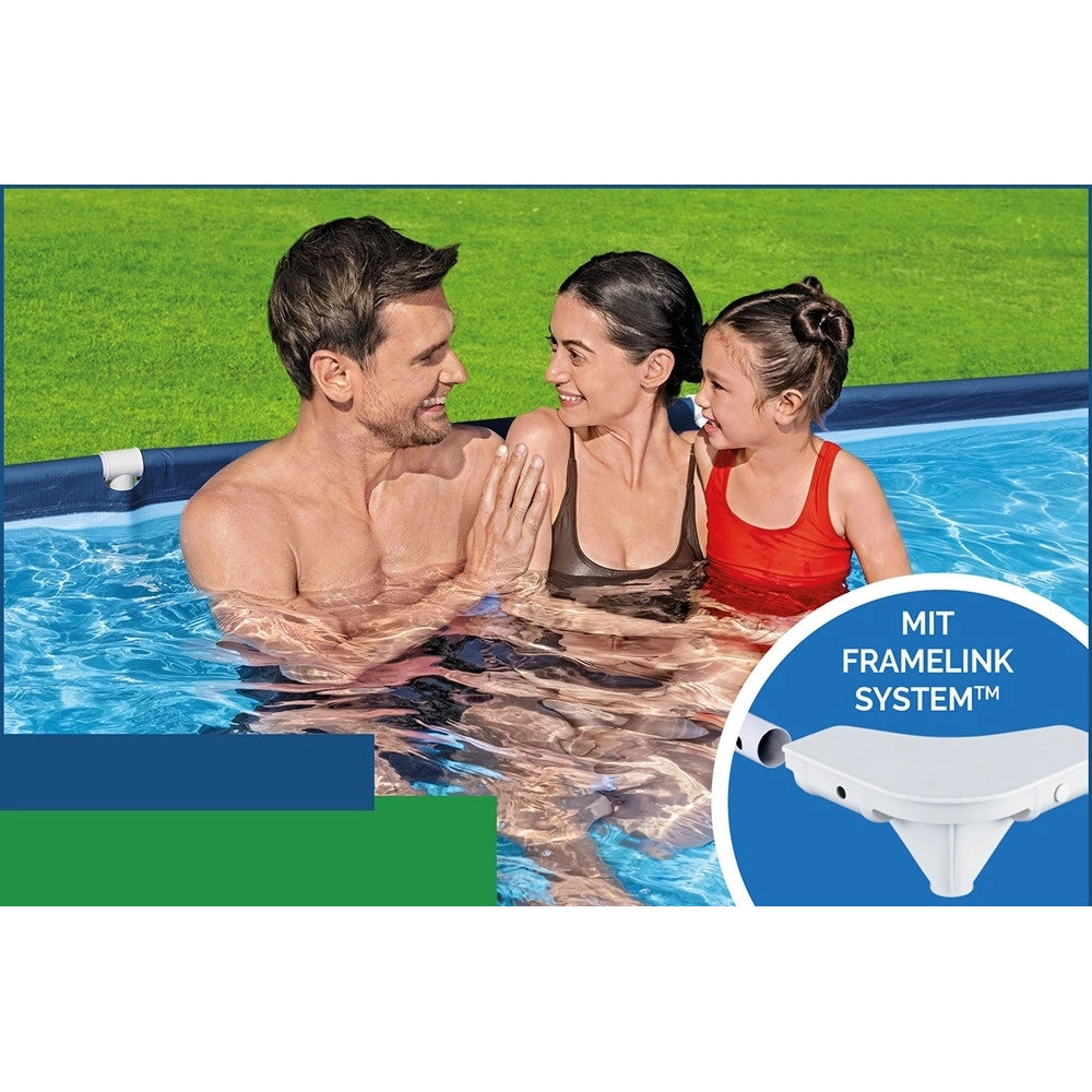 Trade Shop - Piscina Rettangolare Fuori Terra Steel Pro Frame Senza Pompa Con Struttura 259x170x61cm 56403 -