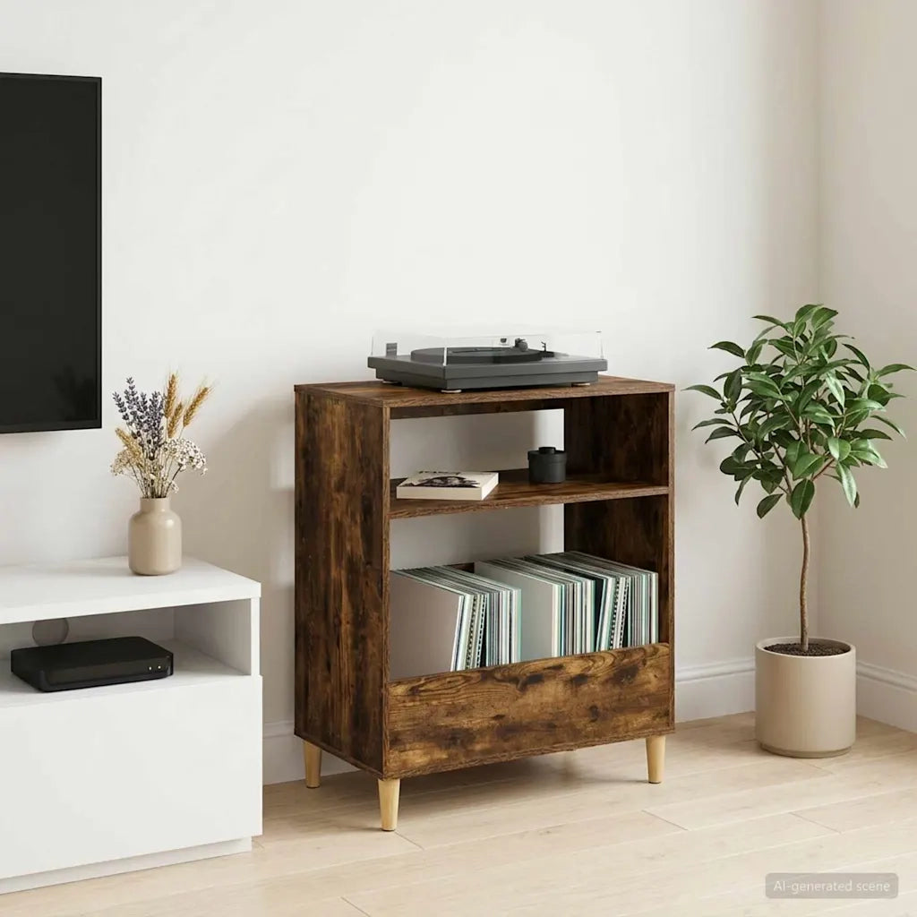 Supporto per giradischi Rovere Fumo 71 x 39,5 x 83 cm 8012894