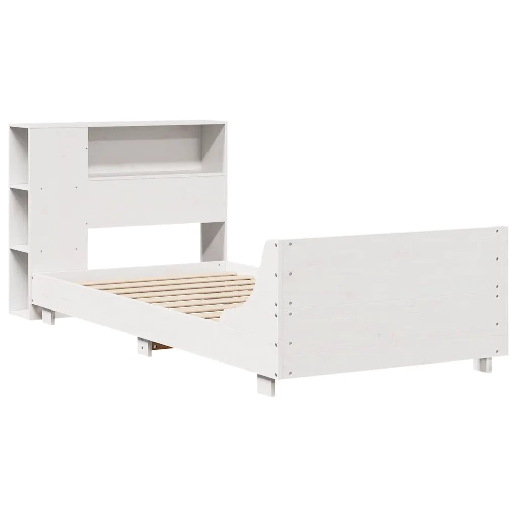 Giroletto senza Materasso Bianco 75x190 Legno Massello di Pino 3323675