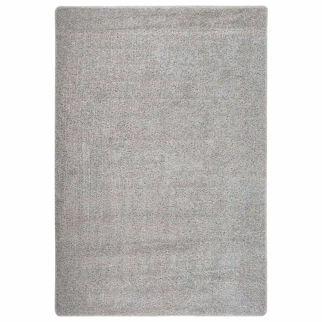 Tappeto Shaggy Grigio Chiaro 120x170 cm Antiscivolo 340383