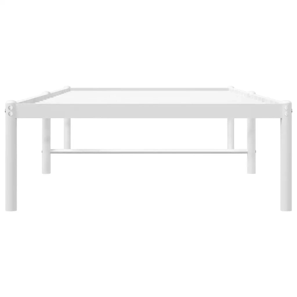 Letto singolo | Letto per adulti | Giroletto in Metallo Bianco 75x190 cm
