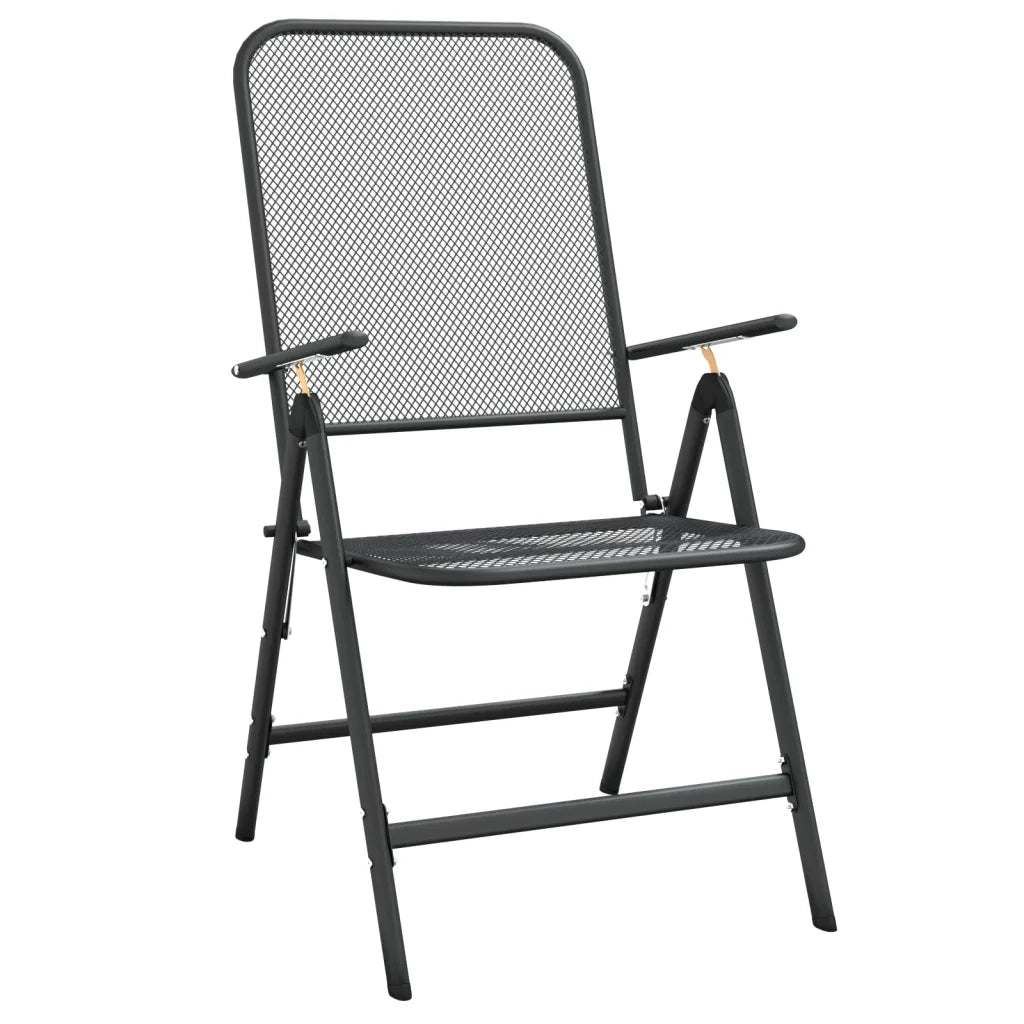 Set da Pranzo per Giardino 5pz Rete Metallica Espansa Antracite 3084722