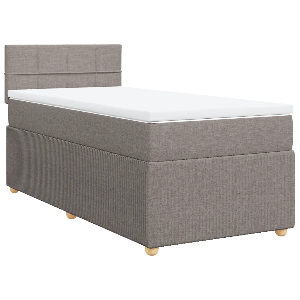 Giroletto a Molle con Materasso-Struttura Letto Tortora 80x200 cm inTessuto 941648
