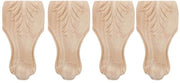 Set di 4 Poten in Legno Massello - 15x6 cm - Manuali - Per Divano/Banco/Sedia/Tavolo - Non Laccate - Supporti di Mobili