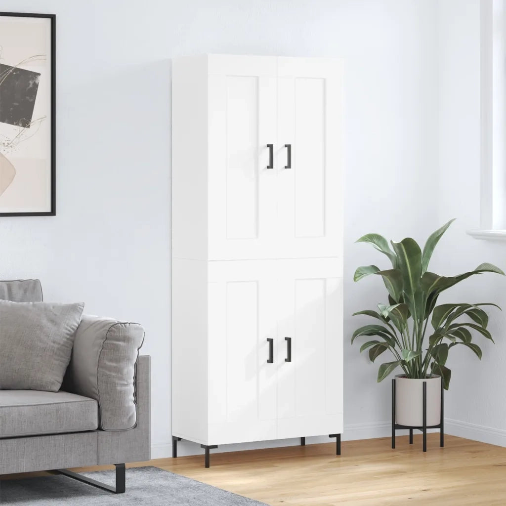 Credenza Bianca 69,5x34x180 cm in Legno Multistratocod mxl 101973