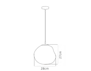 Lampada Da Soffitto Pensile Di Vetro Gold APP331-1CP