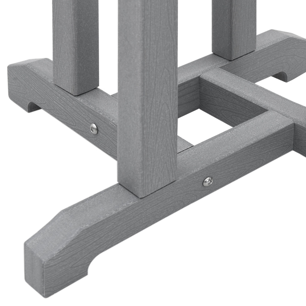 Set Bar da Giardino  3 Pezzi Grigio Chiaro HDPE