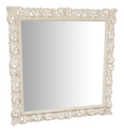 Biscottini SPECCHIERA DA PARETE IN LEGNO FINITURA BIANCA ANTICATA MADE IN ITALY realizzata