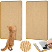 Tappeto per gatti a sisal, piatto di cattivazione per gatti, 60 x 40 cm, piastra di fissaggio per muro, mat per gatti a sisal, piatto di cattivazione per gatti naturale, mat per gatti a sisal con fissaggio per muro