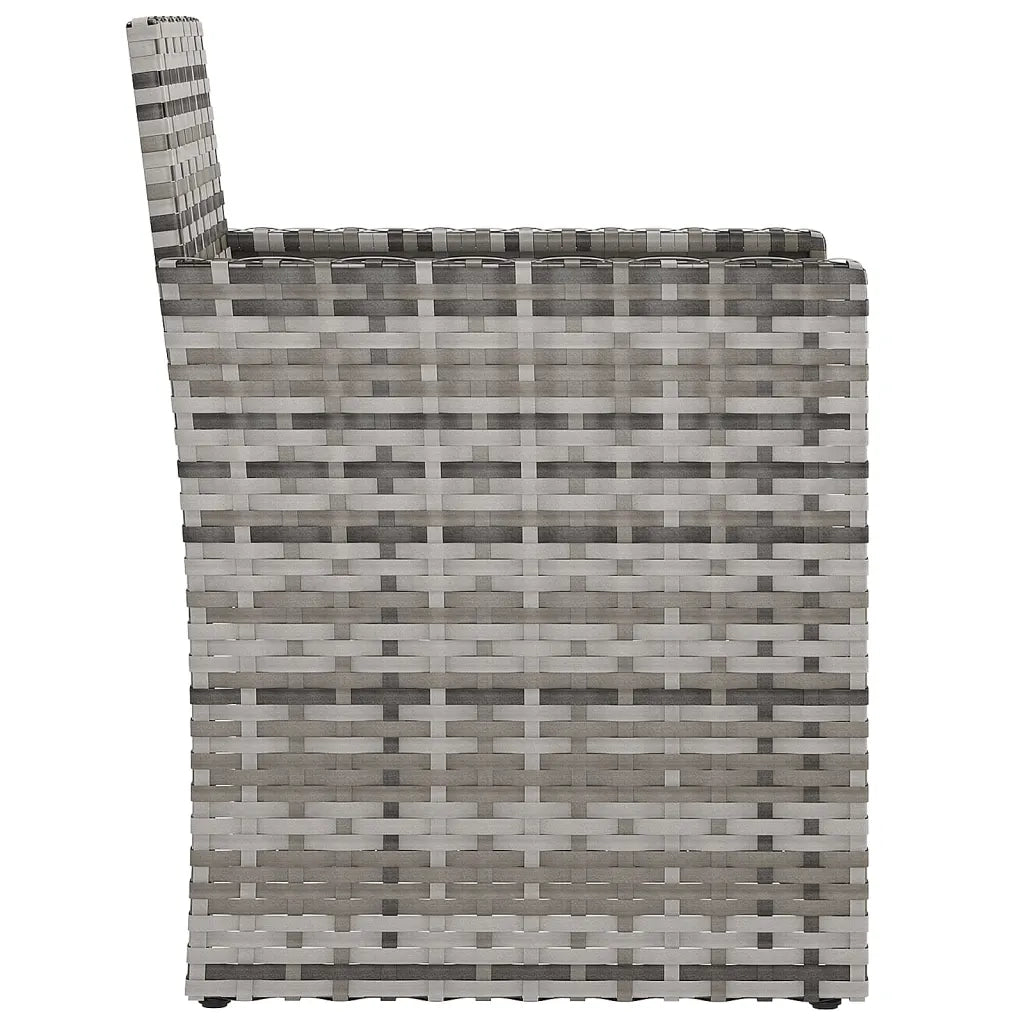 Poltrona da Giardino con Cuscino Grigio in Polyrattan CFW2013247