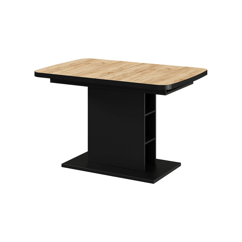 Vicco Tavolo da pranzo Estensibile Rovere nero/oro 120/160 x 80 cm 2 parti