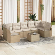 Set di divani 8 pcs Beige e Crema polyrattan 3346301