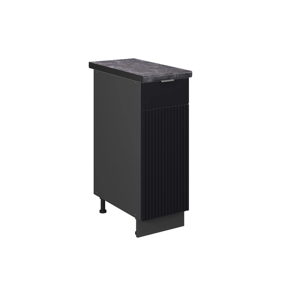 Armadio cucina dispensa alto Fame-Line Nero rigato/Antracite 30 cm, PL Antracite Vicco