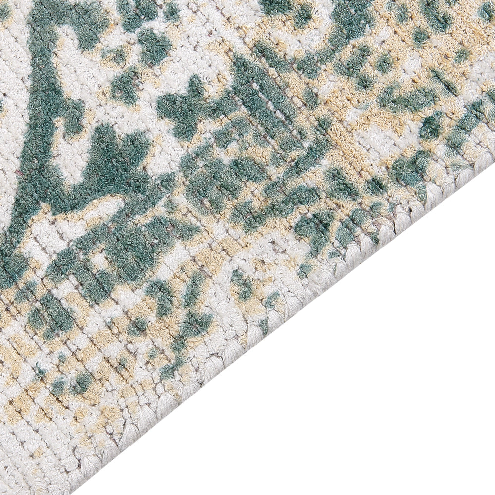 Tappeto viscosa grigio e verde 160 x 230 cm orientale invecchiato soggiorno camera da letto