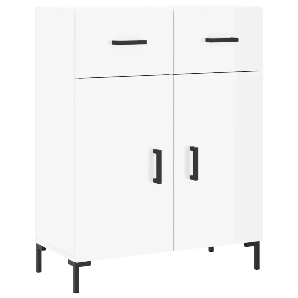 Credenza 69,5x34x90 cm in Legno Multistrato Bianco Lucidocod mxl 128050