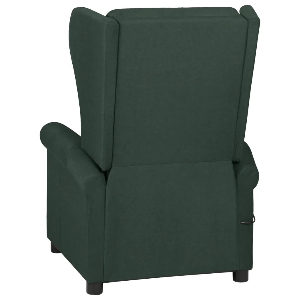 Poltrona Reclinabile in Tessuto Verde Scuro