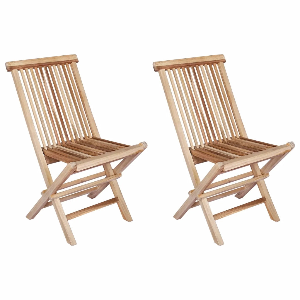 Sedia da giardino pieghevole 2 pcs Naturale 42028481