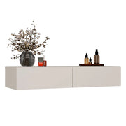 Toeletta da trucco sospeso mika 110 cm 2 cassetti per camera da letto cashmere beige