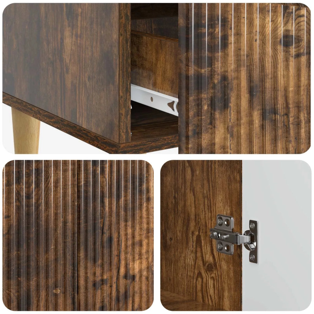 Credenza Rovere Fumo 66 x 34,5 x 95 cm Legno ingegnerizzato 894670