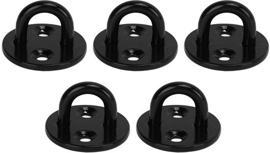 Oggetto di supporto per lampada da soffitto a forma di U in acciaio inossidabile per installazione su soffitto e parete, nero, 5 pezzi, compatibile con lampade da soffitto a forma di cappello