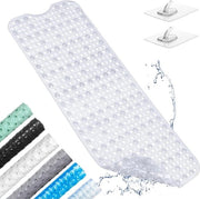 Tappeto Antiscivolo 100 x 40 cm per doccia e bagno - Translucido - Presa Extra Antiscivolo