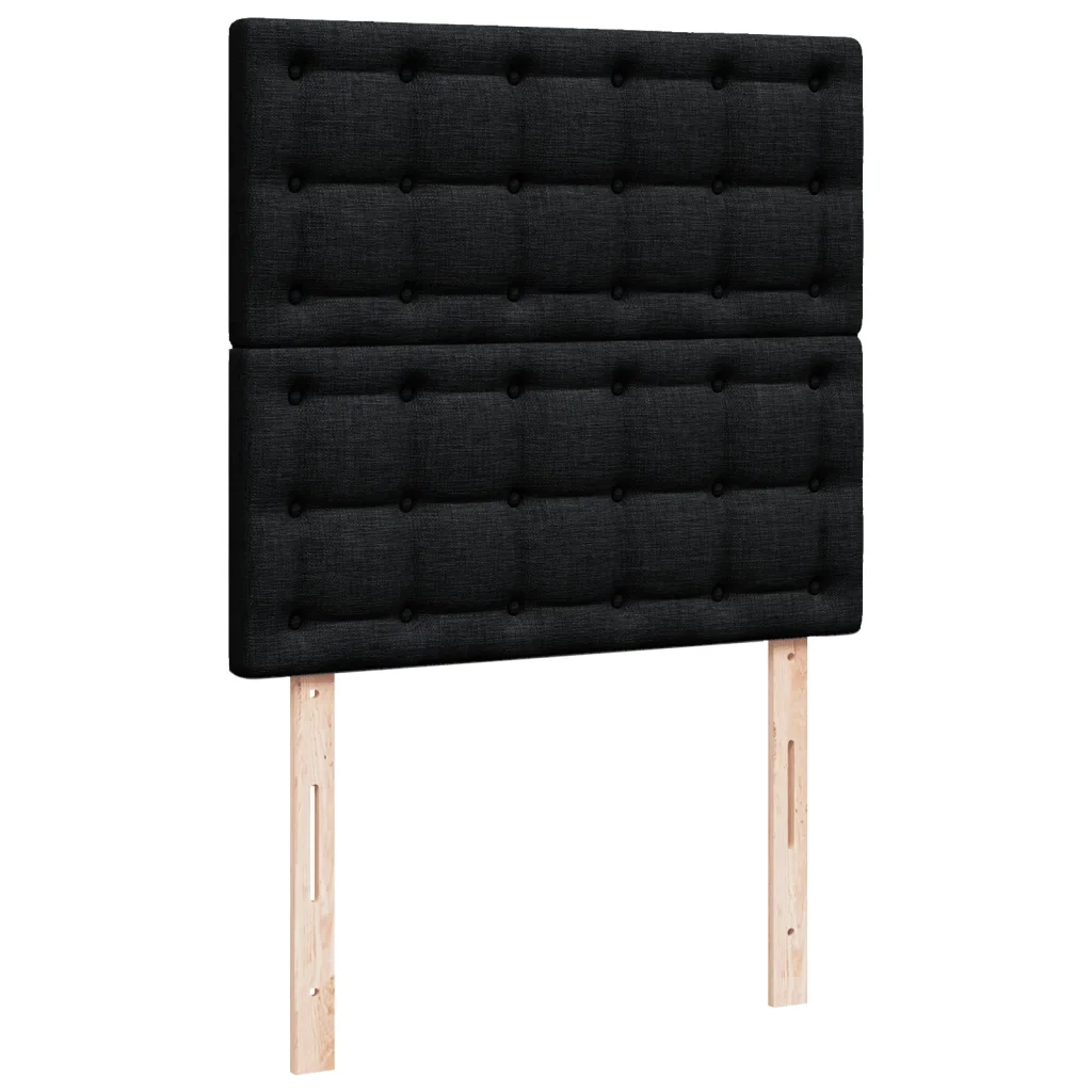 Giroletto a Molle con Materasso Nero 90x200 cm in Tessuto 3292687